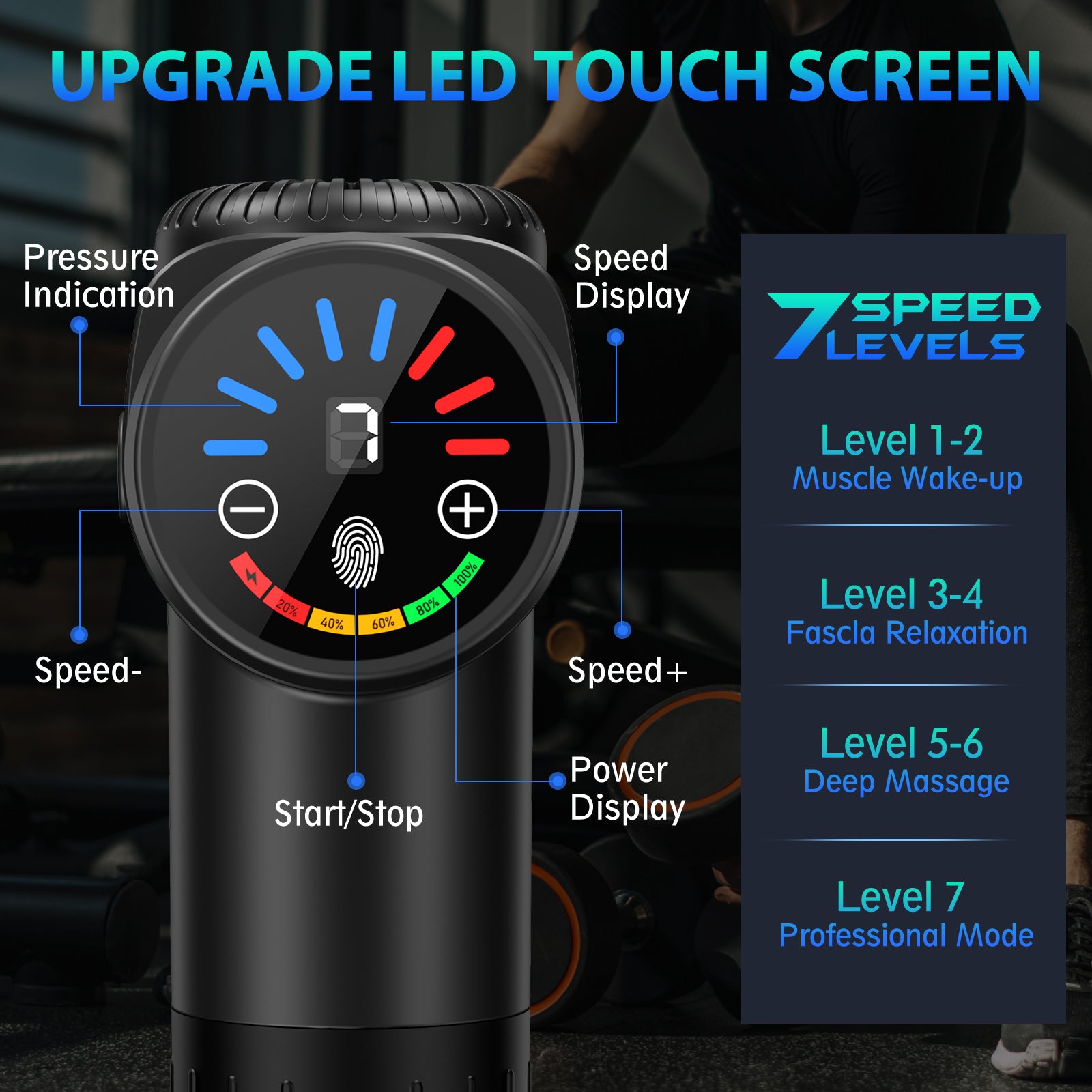 TOLOCO Massage Gun, Deep Tissue Back Massage for Athletes for Pain Relief, Percussion Massager with 10 Massages Heads & Silent Brushless Motor, Mothers Day Gifts, Black