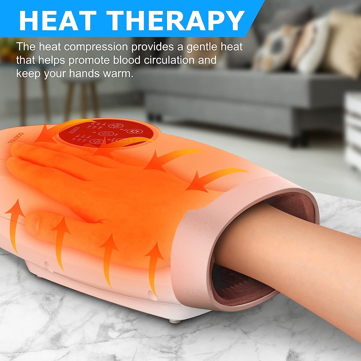 Electric Cordless Hand Massager With Heat,3 Levels Accupressurer(pink - View #11